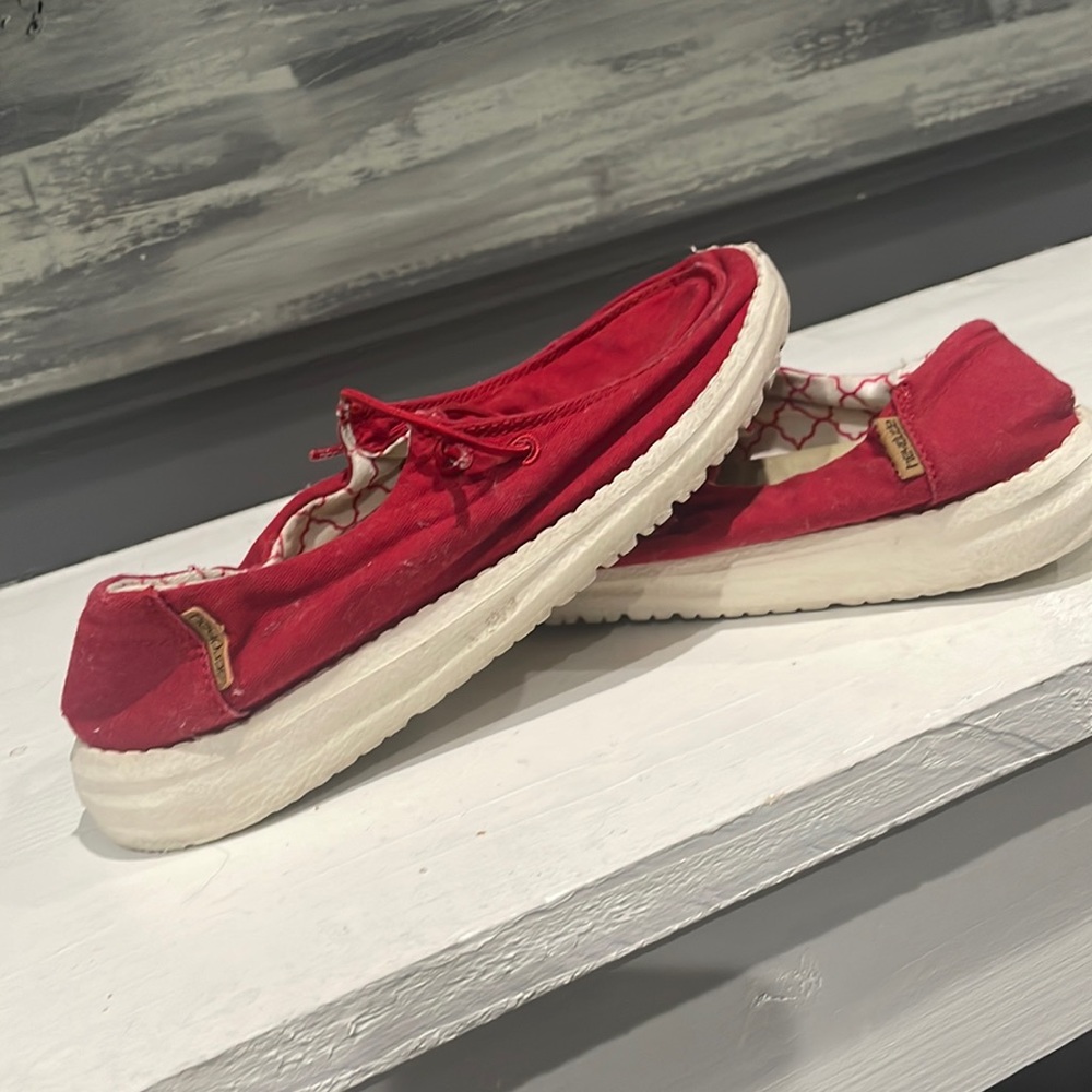 Red Hey Dude Shoes